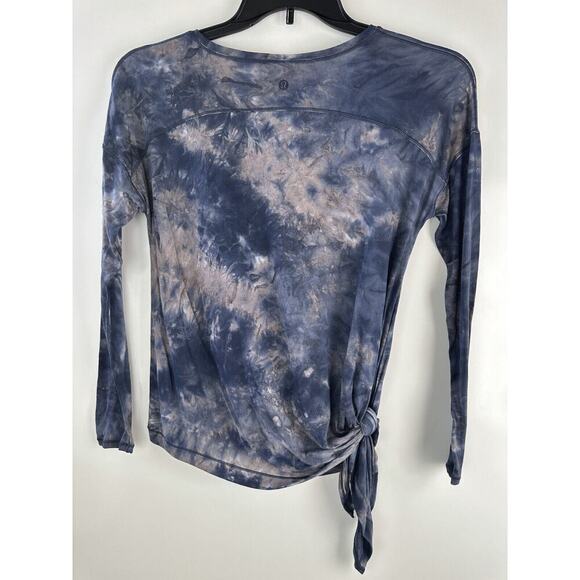 Lululemon To The Point Long Sleeve Top Women's Size 4 Tie Dye Sheer Lightweight - Picture 12 of 16